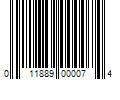 Barcode Image for UPC code 011889000074