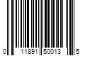 Barcode Image for UPC code 011891500135