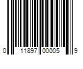 Barcode Image for UPC code 011897000059