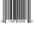 Barcode Image for UPC code 011897000080