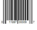 Barcode Image for UPC code 011897000097