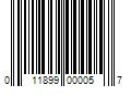 Barcode Image for UPC code 011899000057