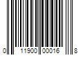 Barcode Image for UPC code 011900000168