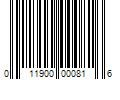 Barcode Image for UPC code 011900000816