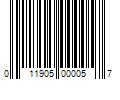 Barcode Image for UPC code 011905000057