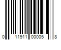 Barcode Image for UPC code 011911000058