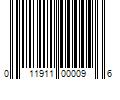 Barcode Image for UPC code 011911000096