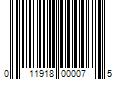 Barcode Image for UPC code 011918000075