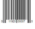 Barcode Image for UPC code 011920000070