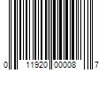 Barcode Image for UPC code 011920000087