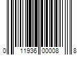 Barcode Image for UPC code 011936000088