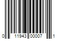 Barcode Image for UPC code 011943000071