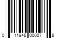 Barcode Image for UPC code 011946000078