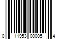 Barcode Image for UPC code 011953000054