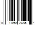 Barcode Image for UPC code 011960000054