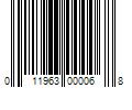 Barcode Image for UPC code 011963000068