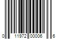 Barcode Image for UPC code 011972000066