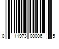 Barcode Image for UPC code 011973000065