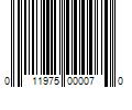 Barcode Image for UPC code 011975000070