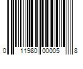 Barcode Image for UPC code 011980000058