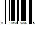 Barcode Image for UPC code 011980000065