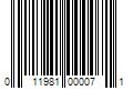 Barcode Image for UPC code 011981000071