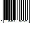 Barcode Image for UPC code 01198633800025