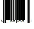 Barcode Image for UPC code 011988000081