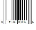 Barcode Image for UPC code 011989000066