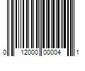 Barcode Image for UPC code 012000000041