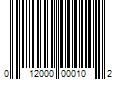 Barcode Image for UPC code 012000000102