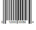 Barcode Image for UPC code 012000000584