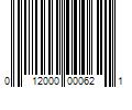 Barcode Image for UPC code 012000000621