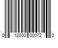 Barcode Image for UPC code 012000000720