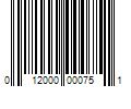 Barcode Image for UPC code 012000000751