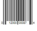 Barcode Image for UPC code 012000000874