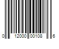 Barcode Image for UPC code 012000001086. Product Name: 