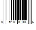 Barcode Image for UPC code 012000001406