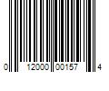 Barcode Image for UPC code 012000001574. Product Name: 