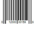 Barcode Image for UPC code 012000001598