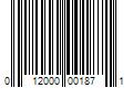 Barcode Image for UPC code 012000001871