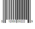 Barcode Image for UPC code 012000002229