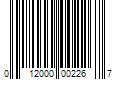 Barcode Image for UPC code 012000002267