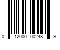 Barcode Image for UPC code 012000002489