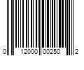 Barcode Image for UPC code 012000002502