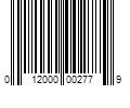 Barcode Image for UPC code 012000002779