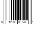 Barcode Image for UPC code 012000007781