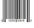 Barcode Image for UPC code 012000008160