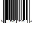 Barcode Image for UPC code 012000222054