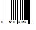 Barcode Image for UPC code 012000800184